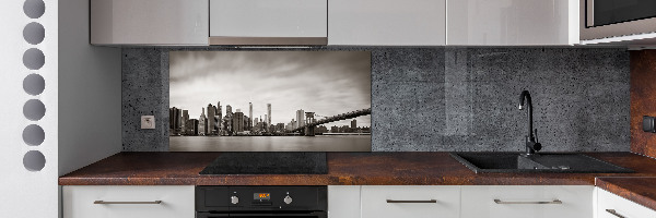 Pannello retrocucina con stampa del panorama di Manhattan, New York