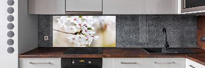 Pannello paraschizzi cucina con motivo a fiori di ciliegio