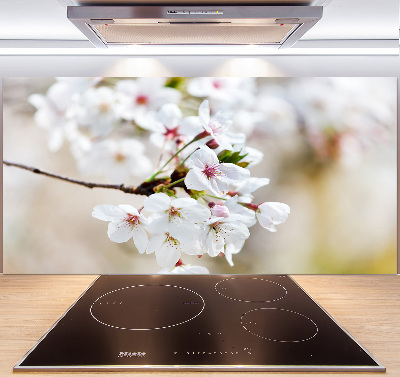 Pannello paraschizzi cucina con motivo a fiori di ciliegio