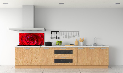 Rivestimento parete cucina con motivo Fiore di rosa