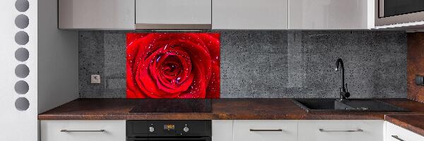 Rivestimento parete cucina con motivo Fiore di rosa