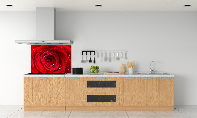 Rivestimento parete cucina con motivo Fiore di rosa