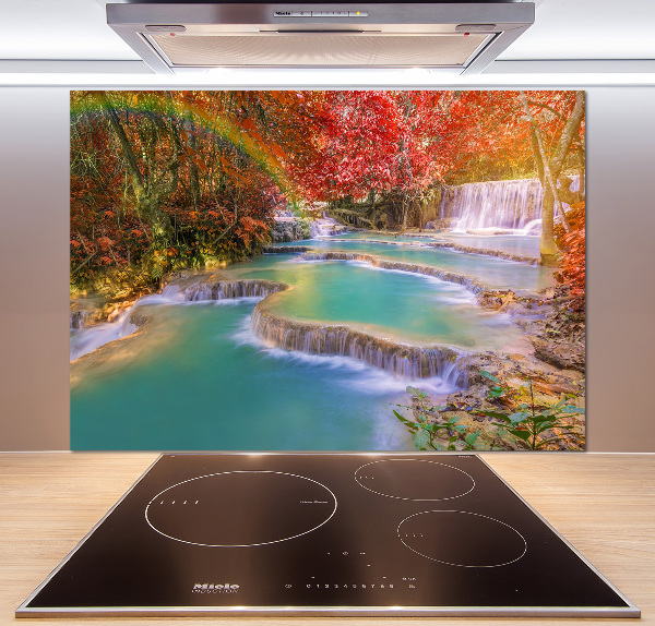 Pannello paraschizzi cucina con motivo a cascata