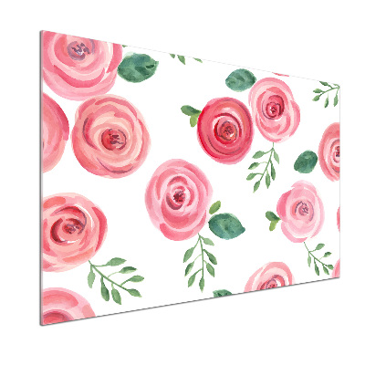 Pannello paraschizzi cucina con motivo di rose