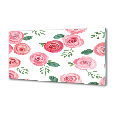 Pannello paraschizzi cucina con motivo di rose