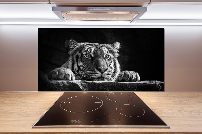 Rivestimento parete cucina con motivo a tigre