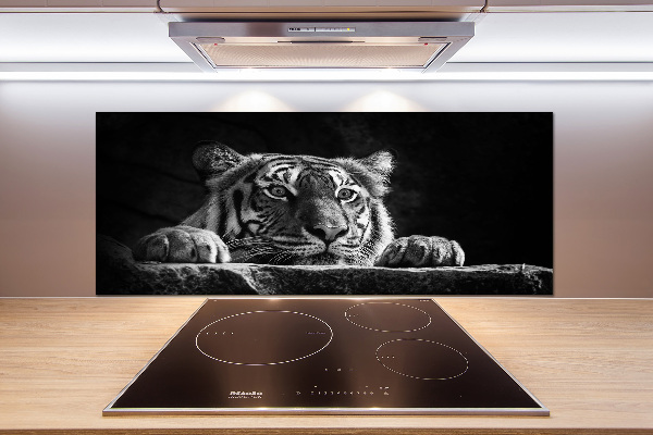 Rivestimento parete cucina con motivo a tigre