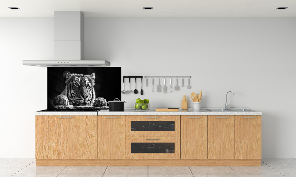 Rivestimento parete cucina con motivo a tigre