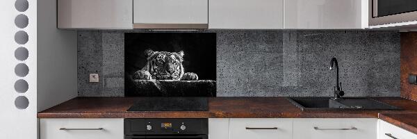 Rivestimento parete cucina con motivo a tigre