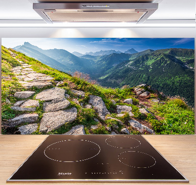 Pannello paraschizzi cucina con stampa «Alba sui Monti Tatra»