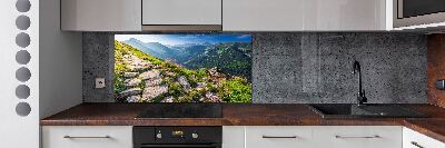 Pannello paraschizzi cucina con stampa «Alba sui Monti Tatra»