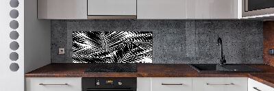 Pannello paraschizzi cucina con motivo a foglie di palma