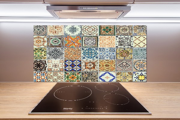 Pannello paraschizzi cucina con piastrelle in ceramica