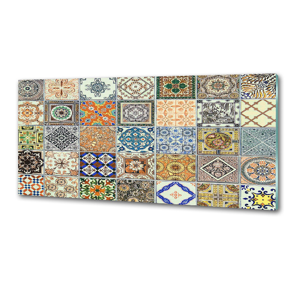 Pannello paraschizzi cucina con piastrelle in ceramica