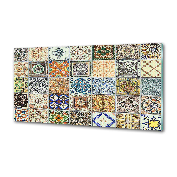 Pannello paraschizzi cucina con piastrelle in ceramica