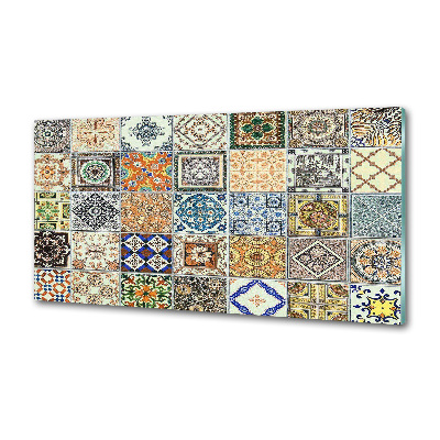 Pannello paraschizzi cucina con piastrelle in ceramica