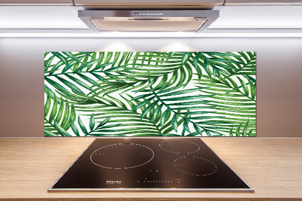 Pannello paraschizzi cucina con motivo a foglie di palma