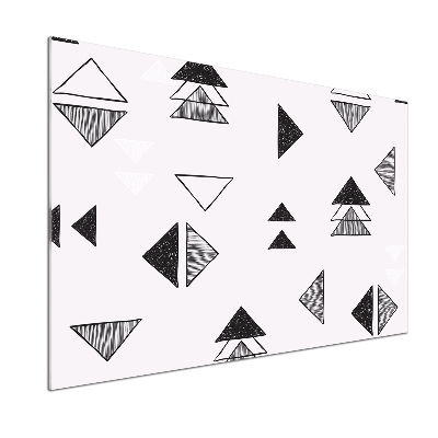 Rivestimento parete cucina con motivo a sfondo triangolare