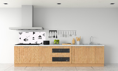 Rivestimento parete cucina con motivo a sfondo triangolare
