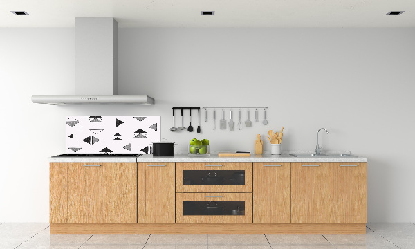 Rivestimento parete cucina con motivo a sfondo triangolare