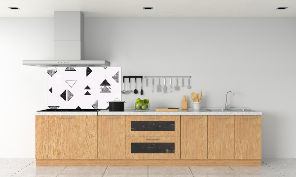 Rivestimento parete cucina con motivo a sfondo triangolare