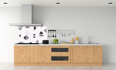 Rivestimento parete cucina con motivo a sfondo triangolare
