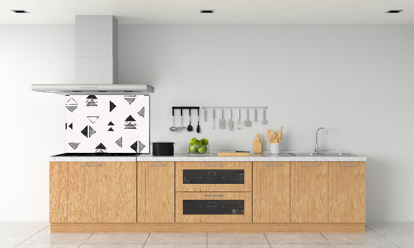 Rivestimento parete cucina con motivo a sfondo triangolare