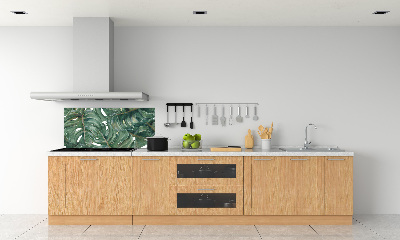 Rivestimento parete cucina con motivo Monstera