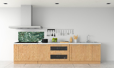 Rivestimento parete cucina con motivo Monstera