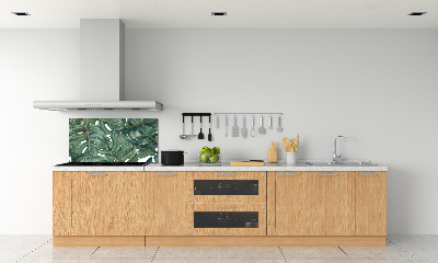Rivestimento parete cucina con motivo Monstera
