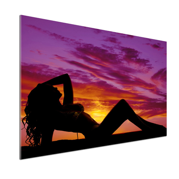 Pannello retrocucina con la silhouette di una donna