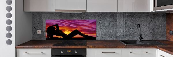 Pannello retrocucina con la silhouette di una donna