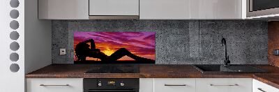 Pannello retrocucina con la silhouette di una donna