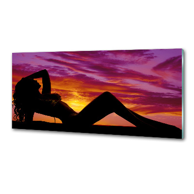 Pannello retrocucina con la silhouette di una donna