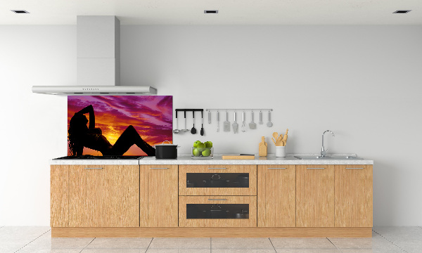Pannello retrocucina con la silhouette di una donna