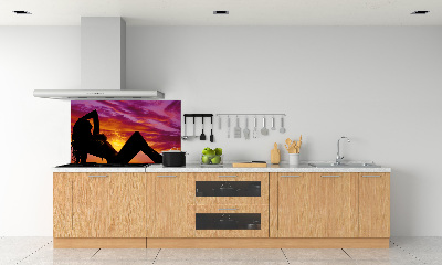 Pannello retrocucina con la silhouette di una donna