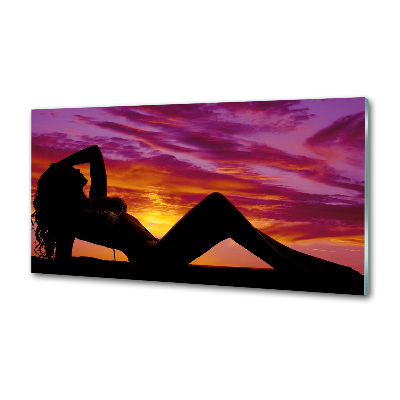 Pannello retrocucina con la silhouette di una donna