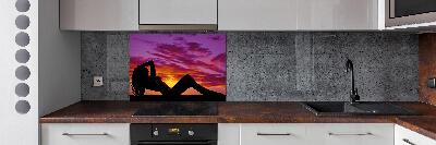 Pannello retrocucina con la silhouette di una donna