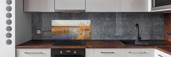 Rivestimento parete cucina con motivo a canna d'acqua