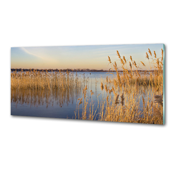 Rivestimento parete cucina con motivo a canna d'acqua