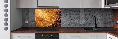 Rivestimento parete cucina con motivo a chicchi di caffè