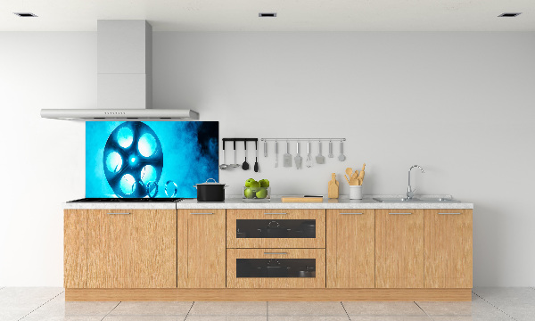 Pannello retrocucina con rullo per applicazione della pellicola