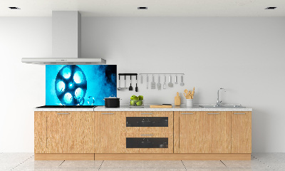 Pannello retrocucina con rullo per applicazione della pellicola