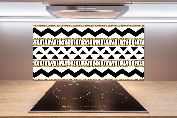 Rivestimento parete cucina con motivo di ispirazione etnica