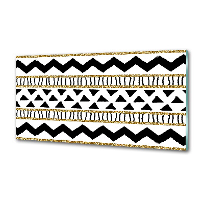 Rivestimento parete cucina con motivo di ispirazione etnica