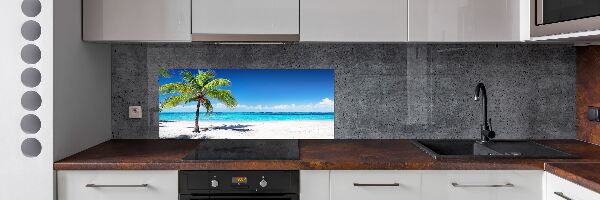 Pannello paraschizzi cucina con motivo spiaggia tropicale