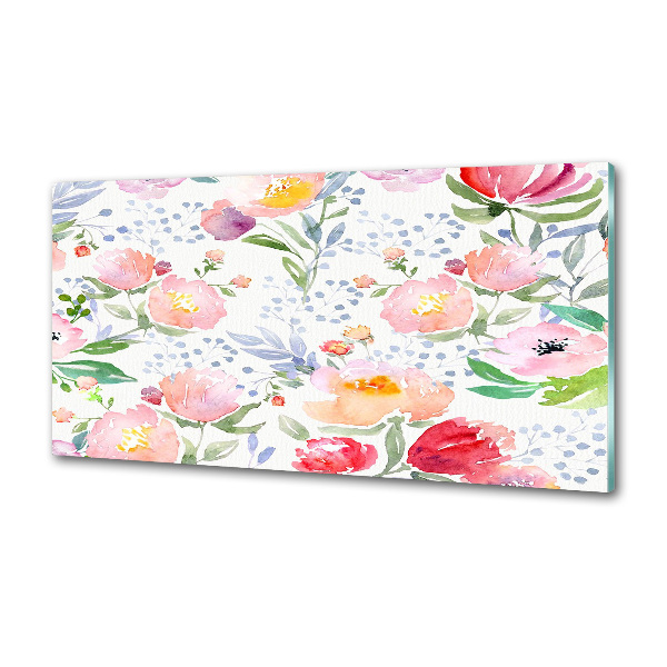 Pannello retrocucina con motivo a papaveri