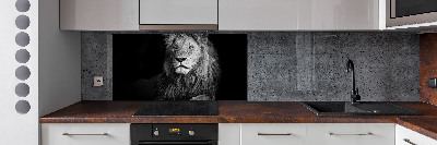 Rivestimento parete cucina con motivo Leone