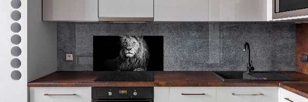 Rivestimento parete cucina con motivo Leone