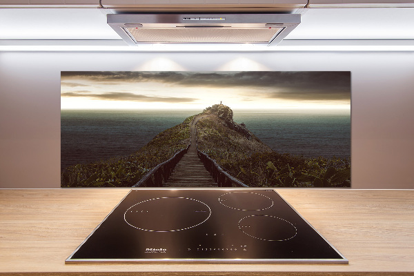 Rivestimento parete cucina con motivo «Sentiero sulla roccia»